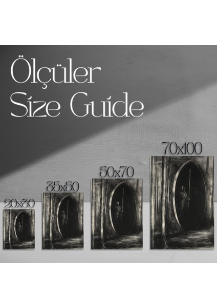 Karanlık Akademi Gizemi Soyut Sanat Tablosu modelleri