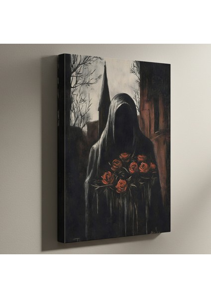 Karanlık Romantizm Gül Buketi Tablosu