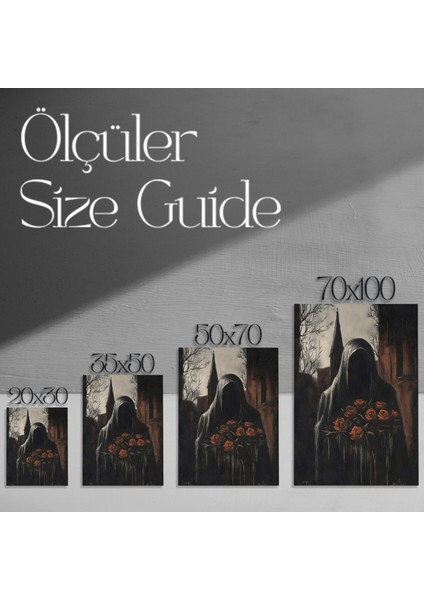 Karanlık Romantizm Gül Buketi Tablosu modelleri