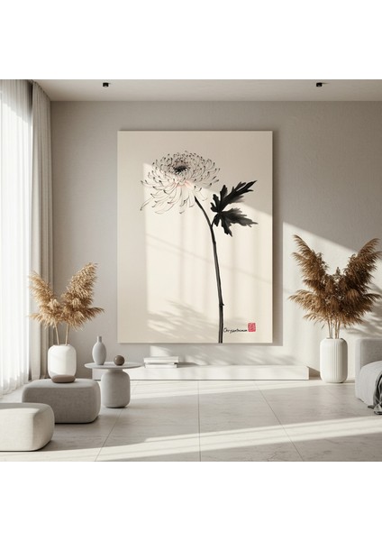 Minimalist Krizantem Çiçeği Tablosu fırsatları