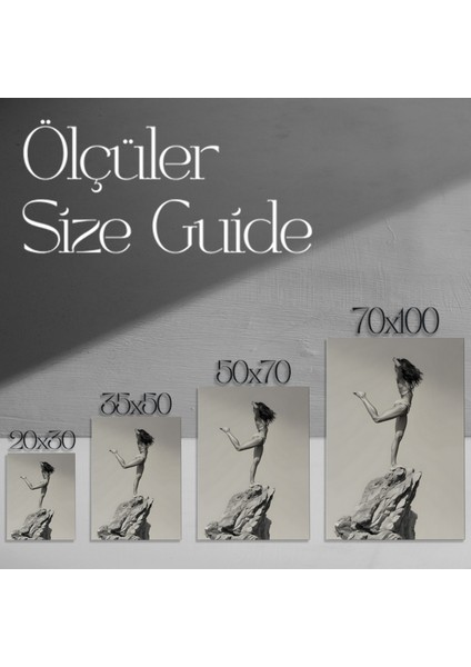 Kayalık Zirvede Dans Eden Kadın Soyut Sanat Tablosu modelleri