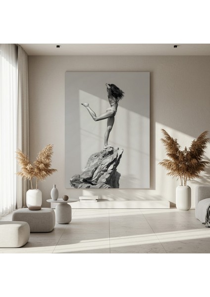 Kayalık Zirvede Dans Eden Kadın Soyut Sanat Tablosu fırsatları