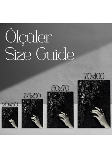 Karanlık Çiçekler ve Damlayan Boya Soyut Sanat Tablosu modelleri