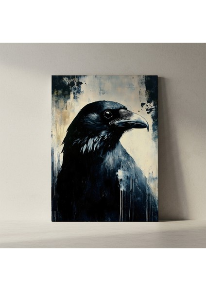 Karanlık Romantizm Kuşu Soyut Sanat Tablosu fiyatları