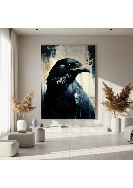 Karanlık Romantizm Kuşu Soyut Sanat Tablosu fırsatları