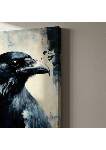 Karanlık Romantizm Kuşu Soyut Sanat Tablosu indirimleri