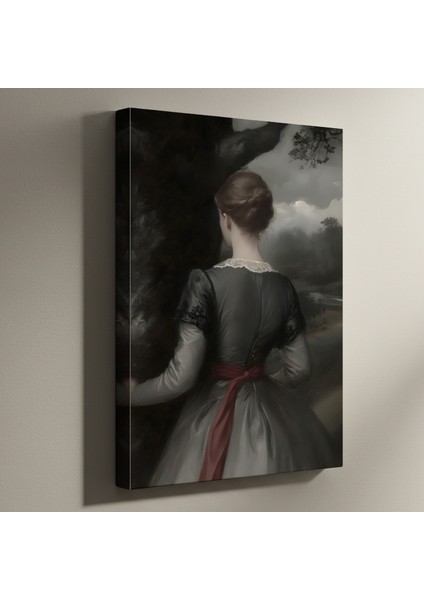 Karanlık Romantizm Kadın Portresi Tablosu