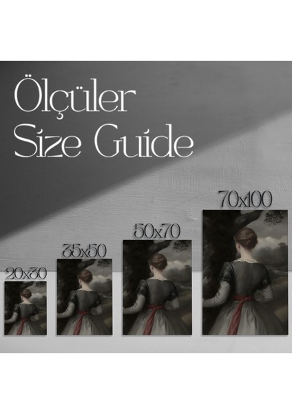 Karanlık Romantizm Kadın Portresi Tablosu modelleri