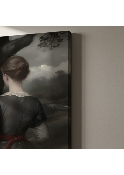 Karanlık Romantizm Kadın Portresi Tablosu indirimleri