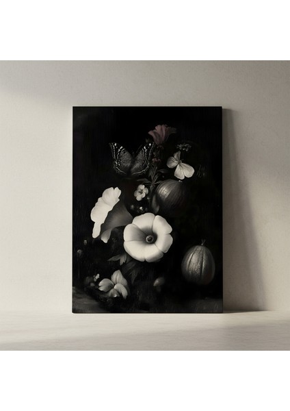 Karanlık Romantizm Çiçek Kompozisyonu Tablosu fiyatları