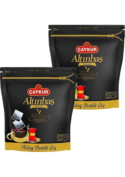 Altınbaş Sade Aroma Demlik Poşet Çay 1000 gr (200 x 5 gr) - 2 Paket, Toplam 400 Adet, Türkiye Menşeli fiyatları