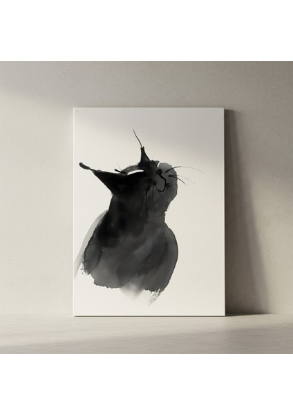 Soyut Suluboya Kedi Tablosu fiyatları