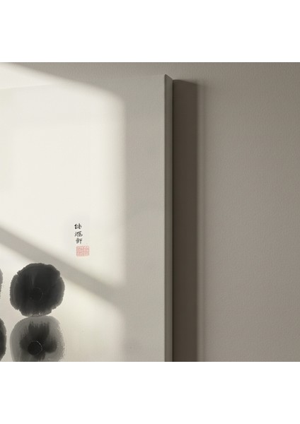 Soyut Siyah Beyaz Damla Tablosu indirimleri