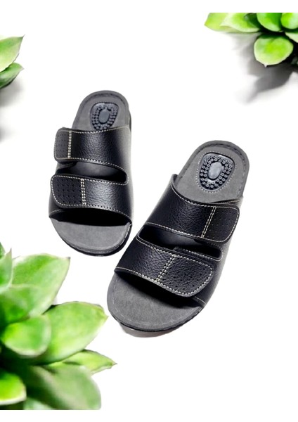 Çift Cırtlı Ayarlanabilir Topuk Dikeni Jelli Ev ve Dışarı Terliği