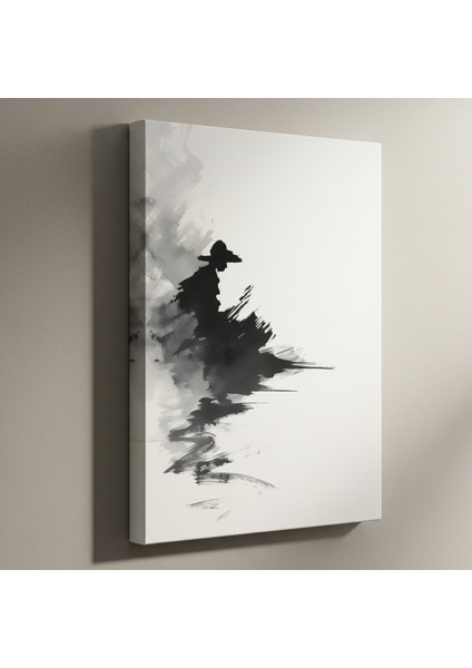 Soyut Tuval Tablosu: Şapkalı Figürün Gizemi