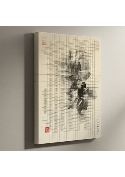 Soyut Mürekkep Boyama Tablosu