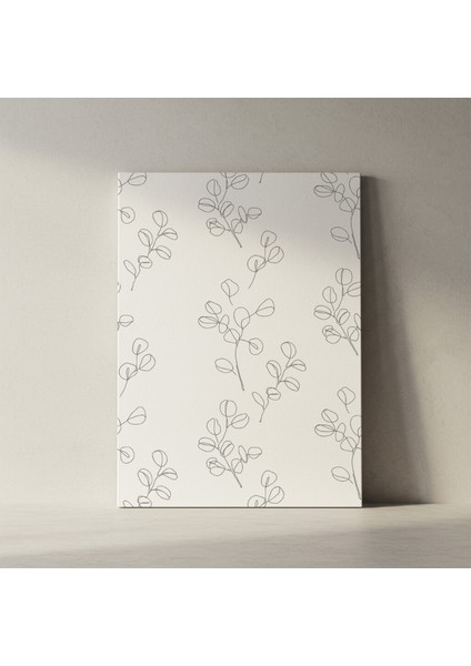 Minimalist Okaliptüs Yaprakları Tek Çizgi Illüstrasyon Tablosu fiyatları