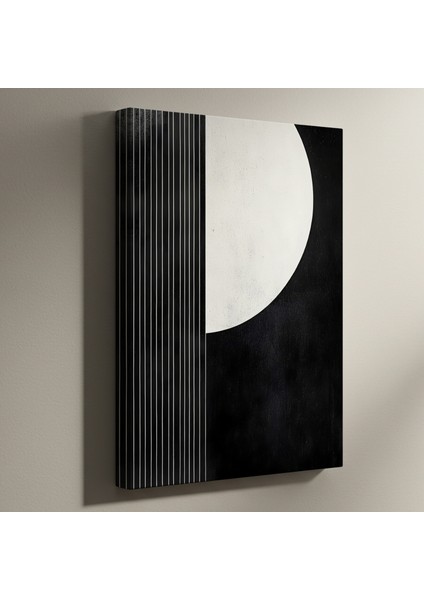 Soyut Geometrik Desenler ve Ay Işığı Tablosu