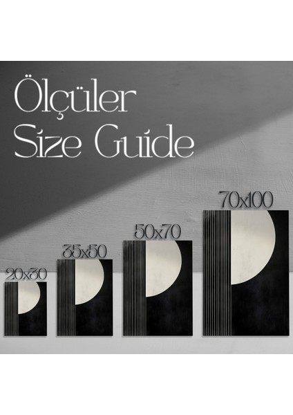 Soyut Geometrik Desenler ve Ay Işığı Tablosu modelleri