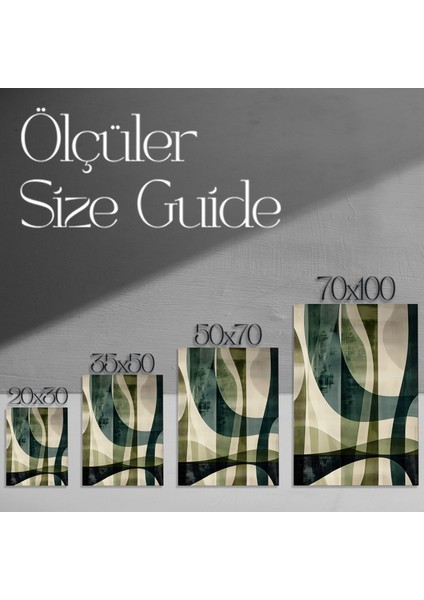 Soyut Yeşil Tonlarındaki Akışkan Dalgalar Tablosu modelleri