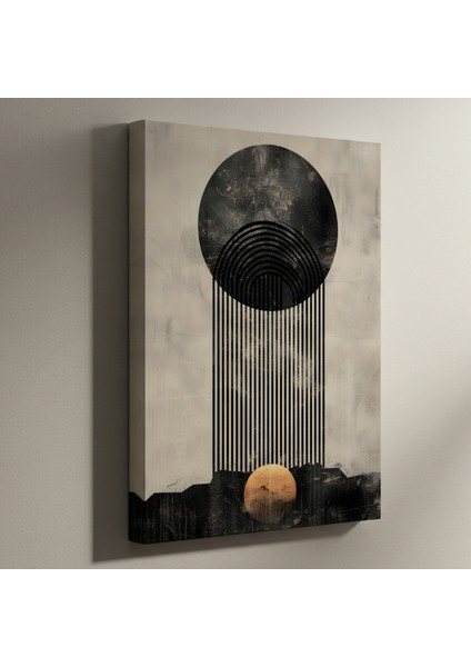 Soyut Geometrik Yağmur Yağışı Tablosu