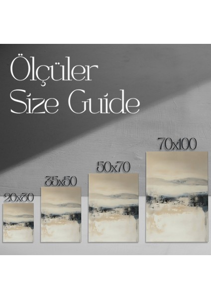 Soyut Manzara Tablosu: Nötr Tonlarda Modern Sanat modelleri