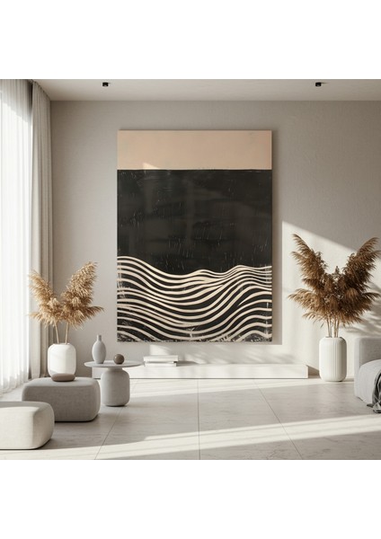 Soyut Dalga Desenli Modern Sanat Tablosu fırsatları