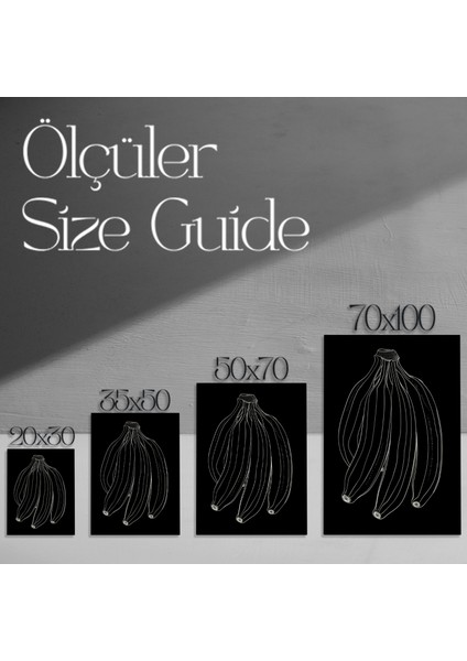 Minimalist Muz Illüstrasyon Tablosu modelleri