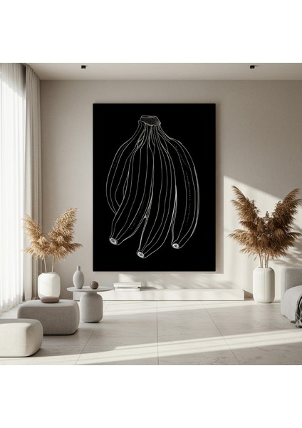 Minimalist Muz Illüstrasyon Tablosu fırsatları