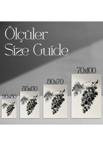 Soyut Üzüm Salkımı Suluboya Tablosu modelleri