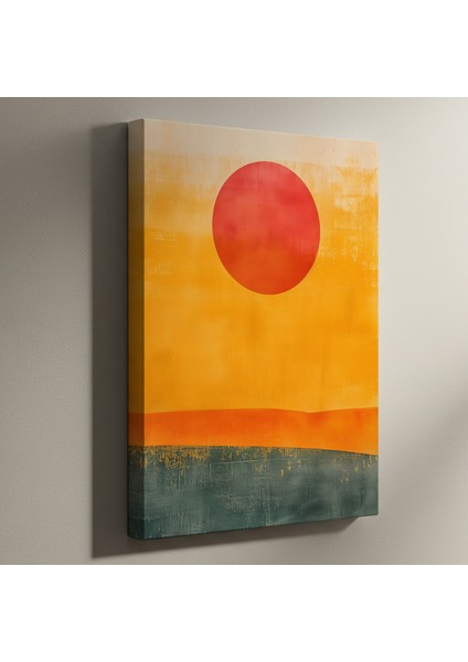 Soyut Minimalist Günbatımı Tablosu