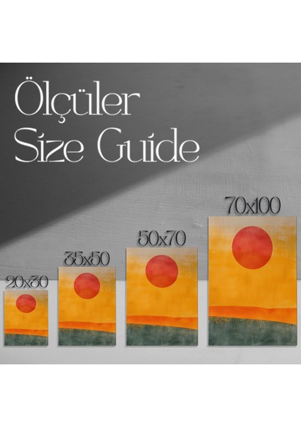 Soyut Minimalist Günbatımı Tablosu modelleri