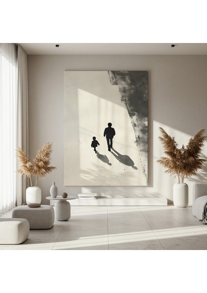 Baba ve Oğlu Silüet Soyut Sanat Tablosu fırsatları