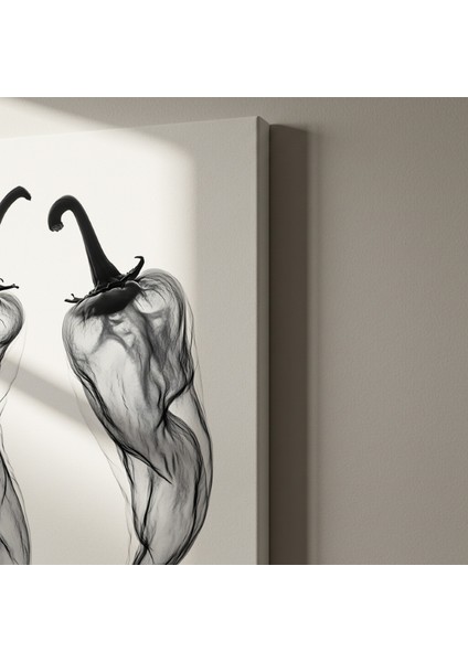 Soyut Biçimcilik Siyah Beyaz Biber Illüstrasyon Tablosu indirimleri