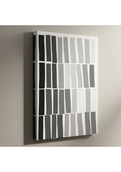 Soyut Gri Tonlar Duvar Tablosu