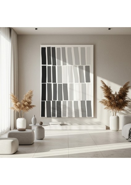 Soyut Gri Tonlar Duvar Tablosu fırsatları