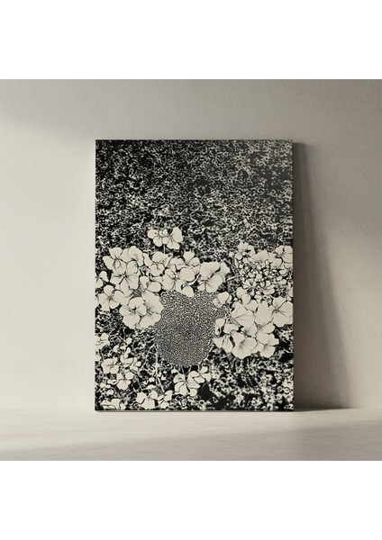 Karanlık Romantik Çiçek Desenli Soyut Sanat Tablosu fiyatları