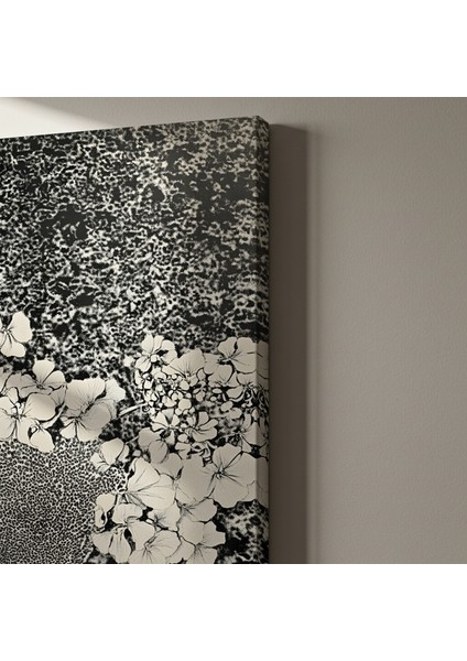 Karanlık Romantik Çiçek Desenli Soyut Sanat Tablosu indirimleri