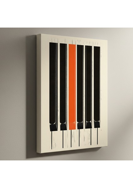 Minimalist Piyano Tuşları Soyut Sanat Tablosu