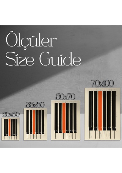 Minimalist Piyano Tuşları Soyut Sanat Tablosu modelleri