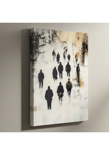 Soyut Insan Silüetleri Soyut Sanat Tablosu