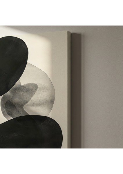 Soyut Siyah Beyaz Akışkan Formlar Tablosu indirimleri