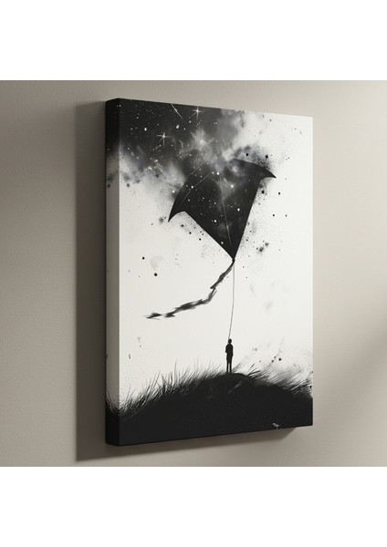 Kozmos Şeklindeki Uçurtma Soyut Sanat Tablosu