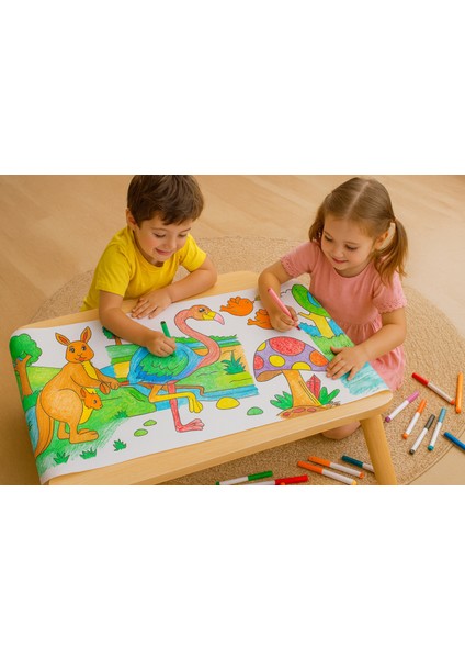 🏞️ “Orman Hayvanlarını Boyuyorum – 5 Metrelik Dev Orman Hayatı Boyama Rulosu | Çocuklar İçin Eğitici ve Eğlenceli Etkinlik Kağıdı” 🦁🌳🦜 modelleri