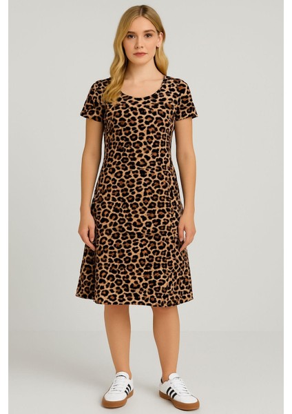 2 Adet Dökümlü Rahat Kalıp Günlük Penye Kumaş Elbise modelleri