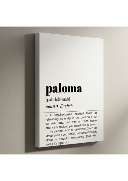 Paloma Kokteyli Tanımı Tablosu