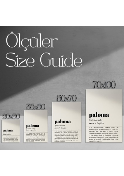 Paloma Kokteyli Tanımı Tablosu modelleri