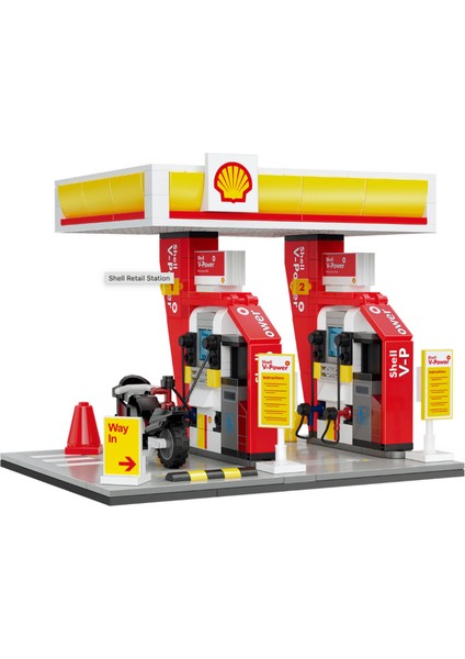Cada Shell Benzin Istasyonu 305 Parça Block Oyuncak