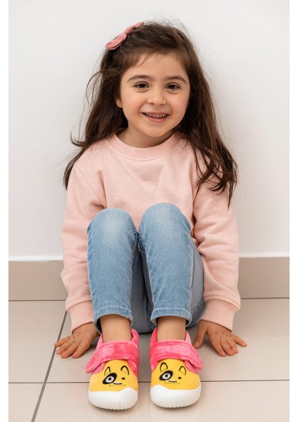 Renkli Köpek Baskılı Kız Çocuk Panduf fiyatları