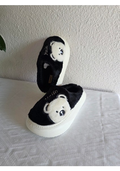 Kadın Ayıcık Desenli Rahat Peluş Ev Terliği 25BNT132 fiyatları